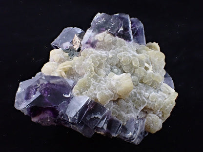 Yindu Fluorite with Barite, Chalcedony and Pyrite – Inner Mongolia, China - Legacy Crystals and Minerals