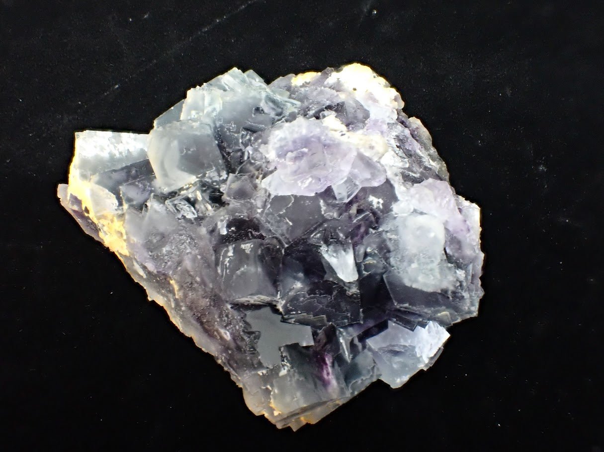 Yindu Fluorite with Deep Purple Zoning and UV Fluorescence – Yindu Mine, Inner Mongolia, China - Legacy Crystals and Minerals