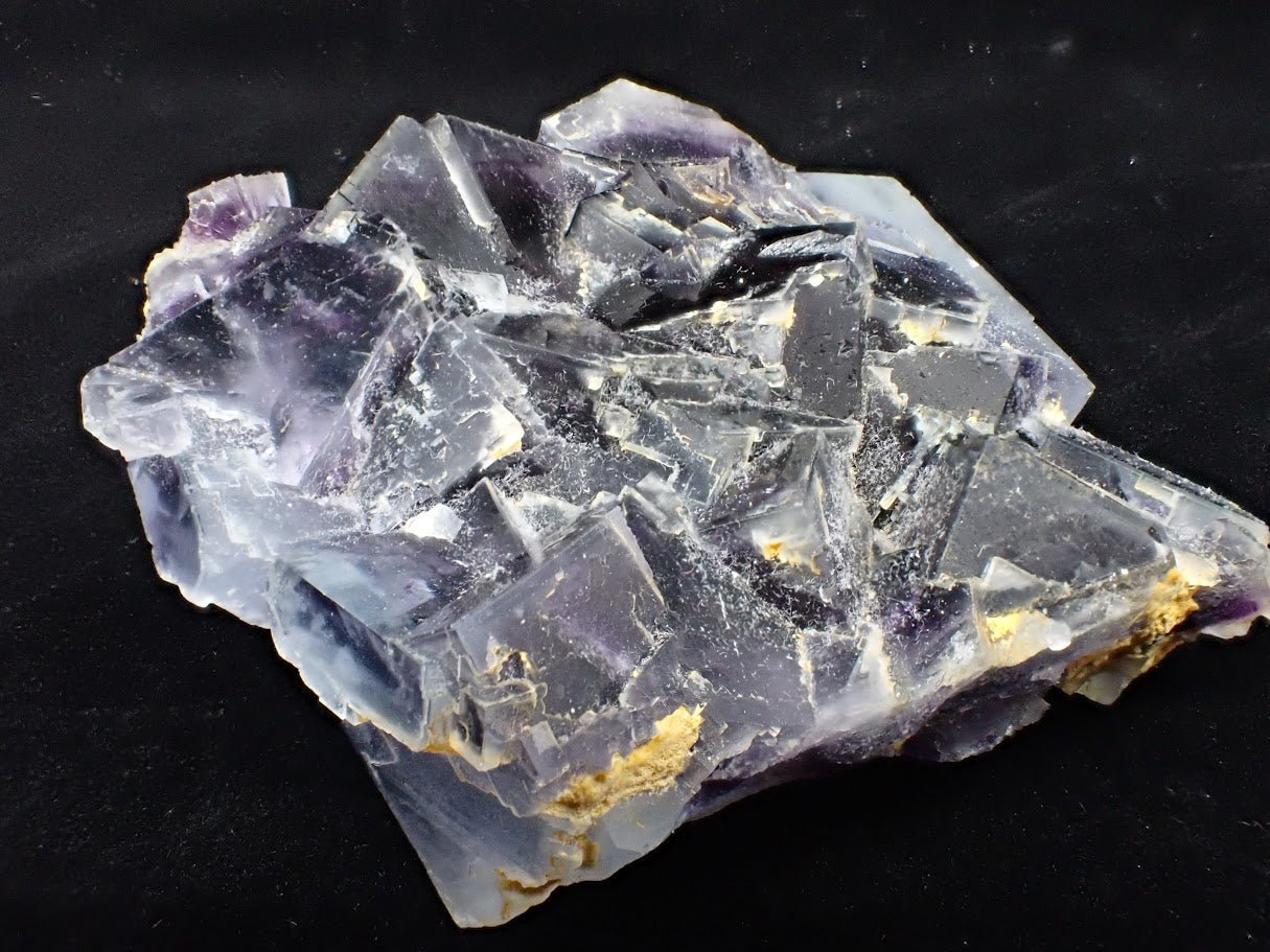Yindu Fluorite with Deep Purple Zoning and UV Fluorescence – Yindu Mine, Inner Mongolia, China - Legacy Crystals and Minerals