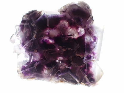 Yindu Fluorite with Deep Purple Zoning and UV Fluorescence – Yindu Mine, Inner Mongolia, China - Legacy Crystals and Minerals