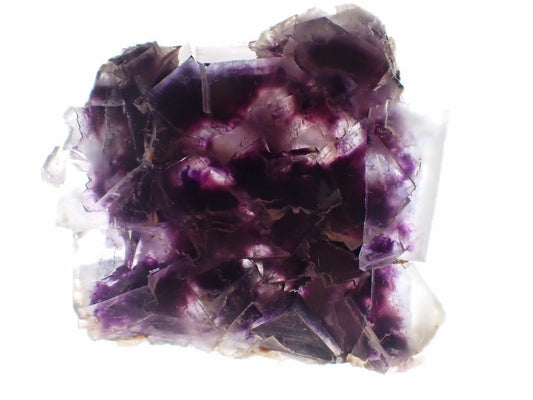 Yindu Fluorite with Deep Purple Zoning and UV Fluorescence – Yindu Mine, Inner Mongolia, China - Legacy Crystals and Minerals
