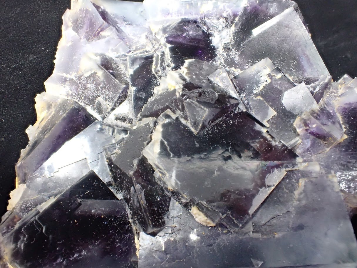 Yindu Fluorite with Deep Purple Zoning and UV Fluorescence – Yindu Mine, Inner Mongolia, China - Legacy Crystals and Minerals