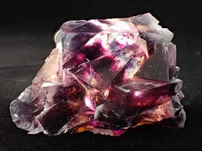 Yindu Fluorite with Deep Violet Cubes and UV Fluorescence – Yindu Mine, Inner Mongolia, China - Legacy Crystals and Minerals