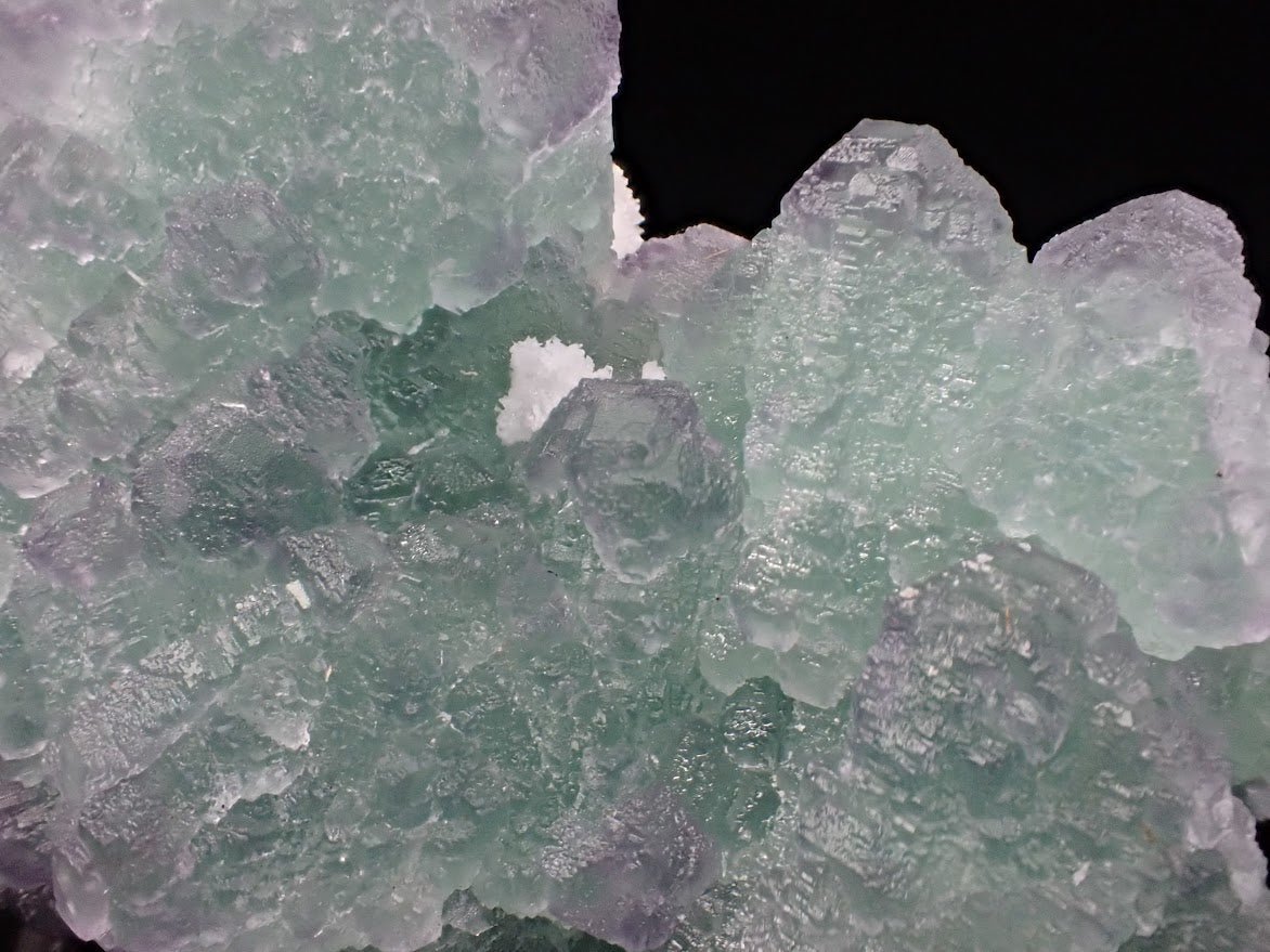 Zhejiang Green - Purple Fluorite with Calcite – Multi - Generation Octahedral Growth - Legacy Crystals and Minerals