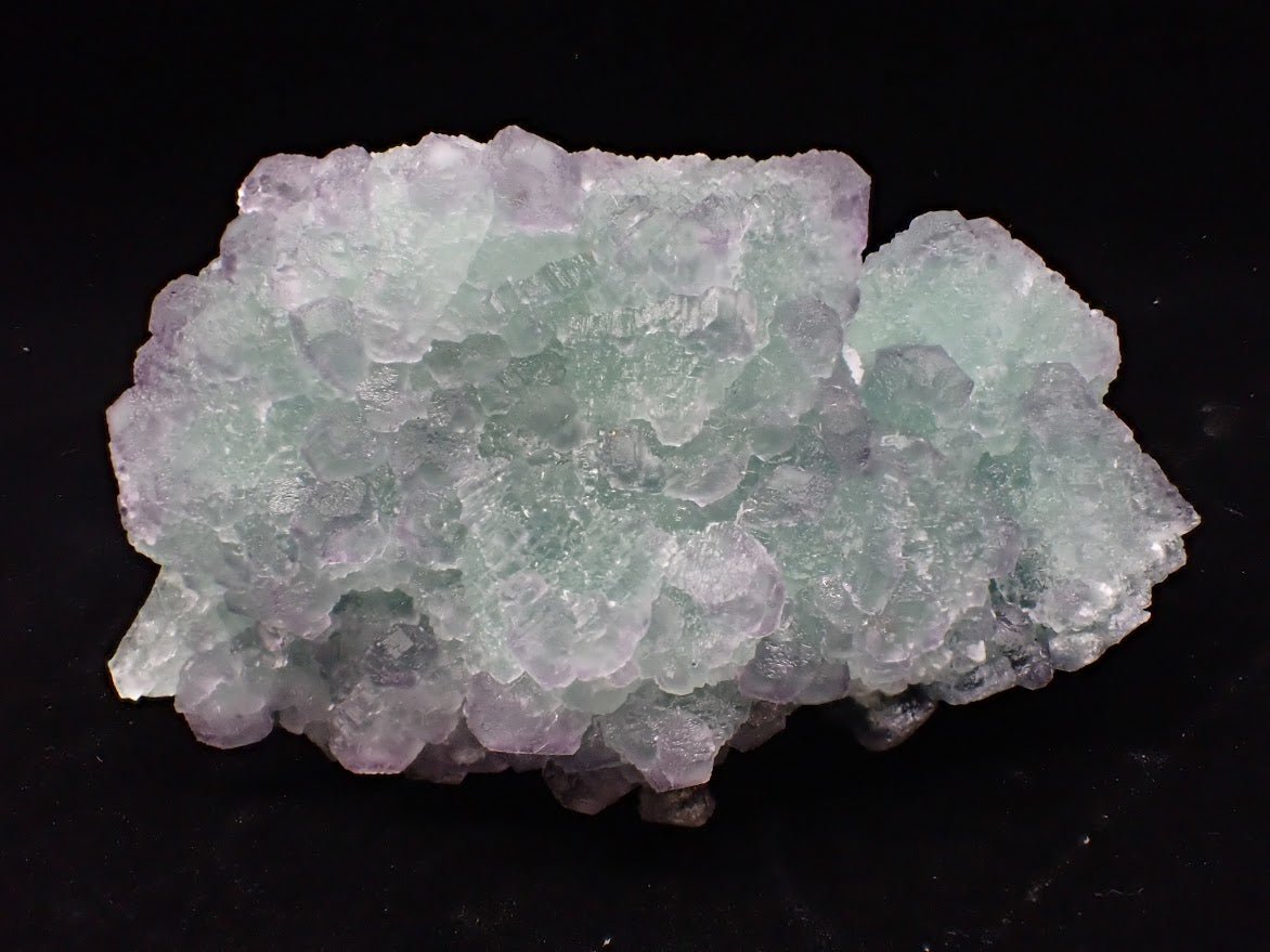 Zhejiang Green - Purple Fluorite with Calcite – Multi - Generation Octahedral Growth - Legacy Crystals and Minerals