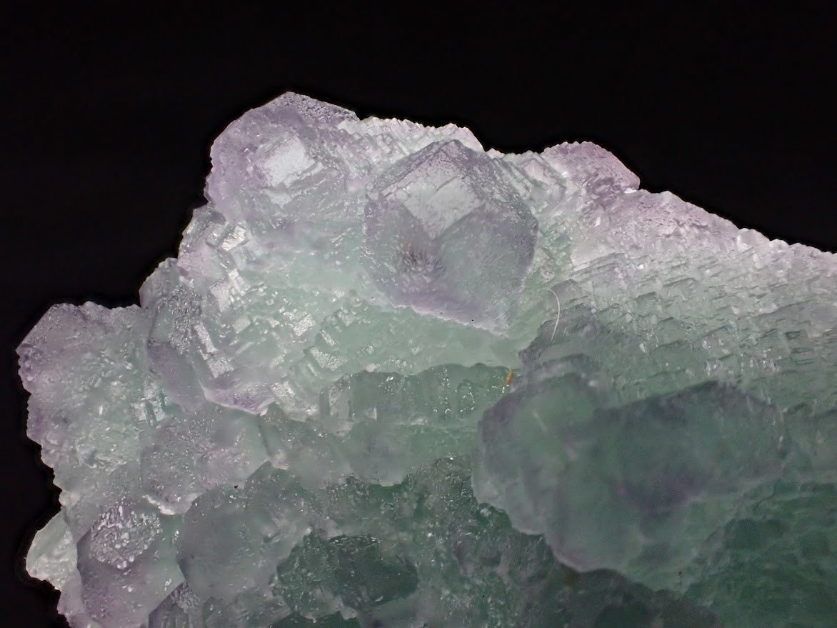 Zhejiang Green - Purple Fluorite with Calcite – Multi - Generation Octahedral Growth - Legacy Crystals and Minerals